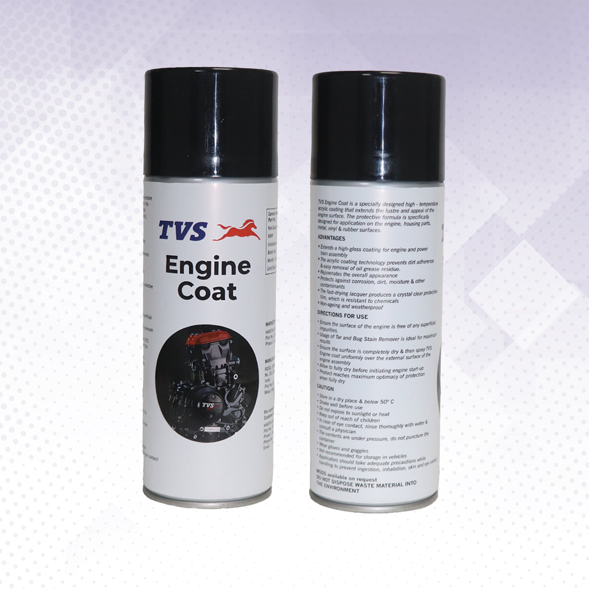 TVS Engine Coat VST 400ml. Protect Your Bike Engine with a Glossy Finish
